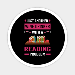 Wine Drinker Reading Book Books Magnet